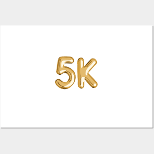 5k gold balloons Posters and Art